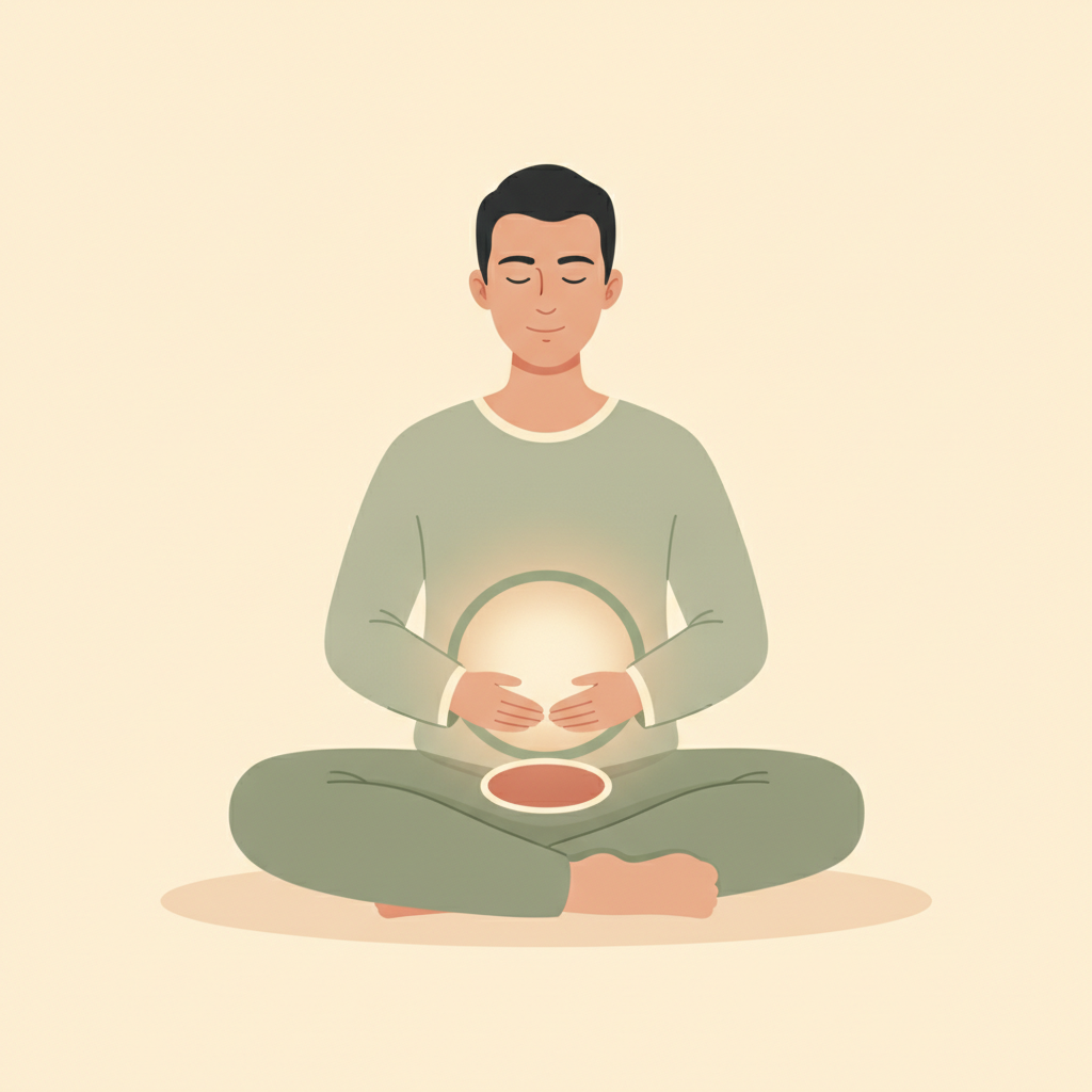 Illustration of a person practicing arousal awareness